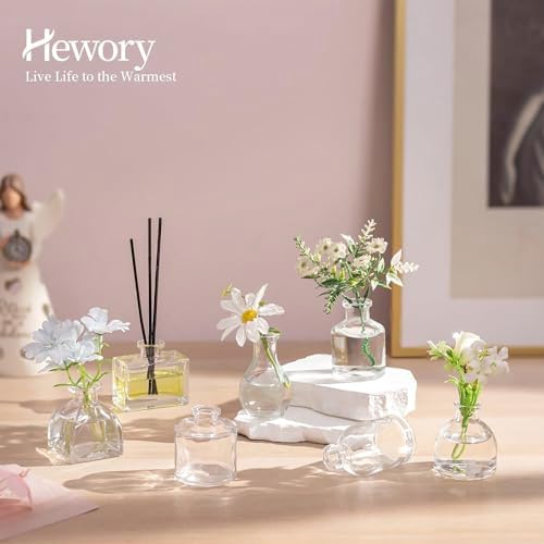 Hewory Mini Bud Vases Set 28pcs for Centerpieces