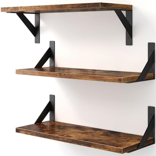Floating Shelves for Wall Rustic Brown 17 Inches