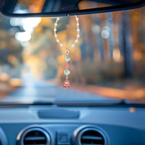 DELORIGIN Evil Eye Car Hanging Ornament Heart Shape