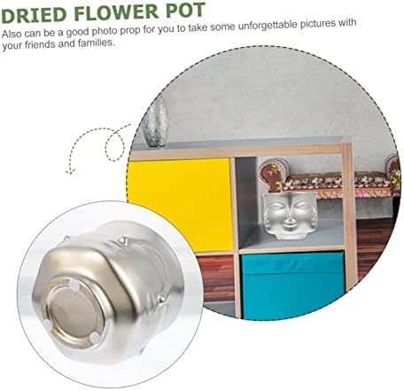 PRETYZOOM 1pc Creative Mask Shaped Dried Flower Pot Wall Decor