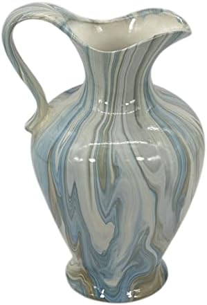 Galt International Marble Pattern Ginger Jar Vase 12 Inch