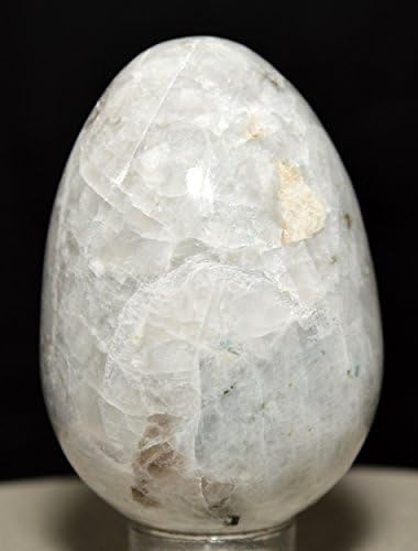 HQRP 46mm Rainbow Moonstone Egg with Plastic Stand