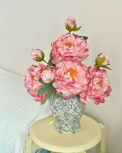 Vintage Chinoiserie Ginger Jar Ceramic Vase