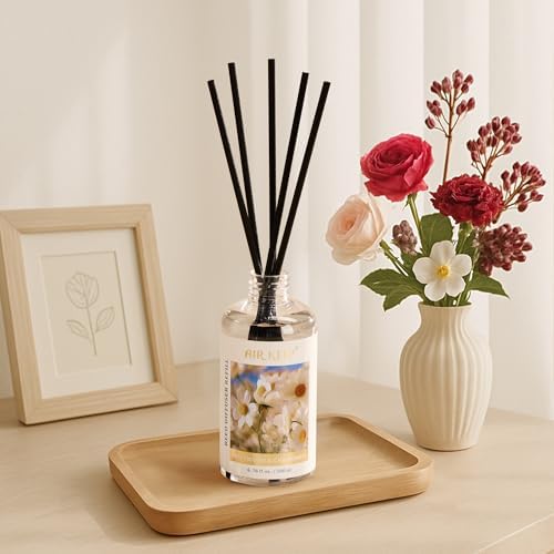Airkeep Reed Diffuser Oil Refill with 8 Sticks 200ml Chamomile Wood Scent