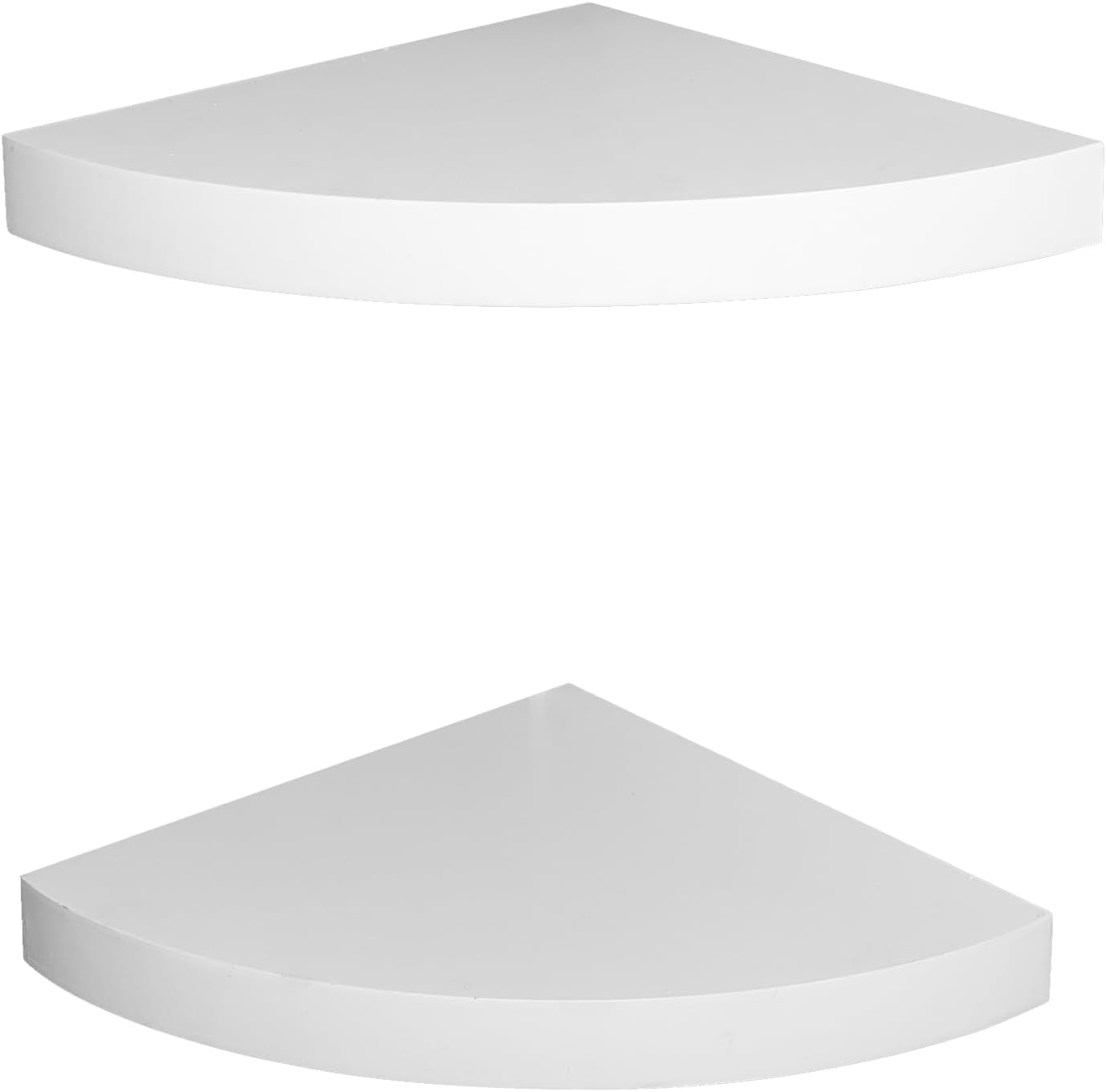 Ahdecor White Corner Shelves Set of 2