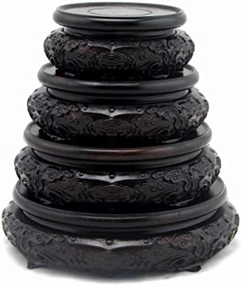 GOLDYWENDY Oriental Luxury Round Elm Solid Wood Vase Stand Base 39in Diameter