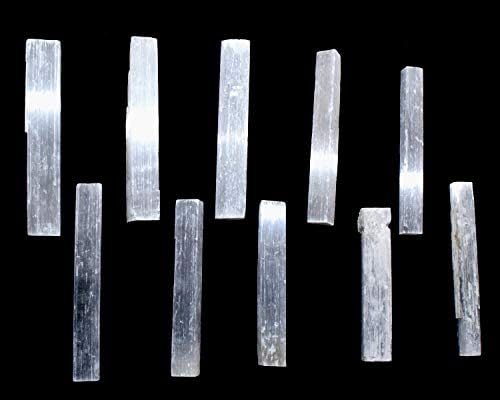 HQRP 5PCS White Selenite Sticks Natural Sparkling Gemstone