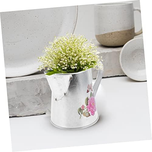Rustic Iron Flower Vase Bucket for Home Decor