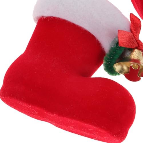 FOMIYES 8Pcs Santa Candy Boots Bags