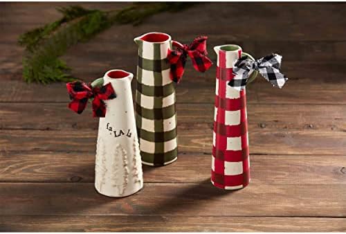 Mud Pie Green Check Bud Vase 725 x 235