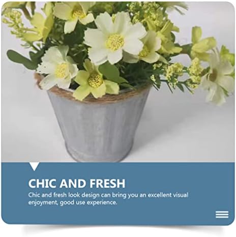 Zerodeko Vintage Iron Bucket Flowerpot Set