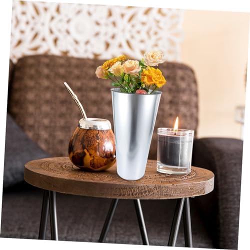 Amosfun Iron Art Flower Bucket Premium Vase for Dried Flowers