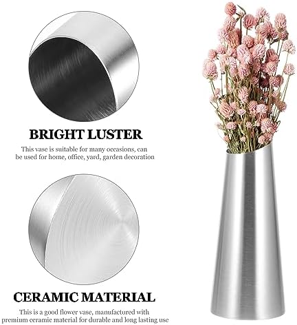 Veemoon Metal Cylinder Vase Fireplace Decor
