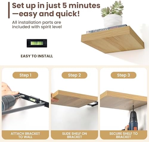 Fun Memories 93 Inch Floating Shelves Set of 3