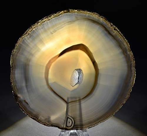 43 Inch Blue Brazilian Agate Slice with Stand