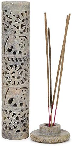 Carry Me Marble Soapstone Incense Holder - Handmade Elephant Decor