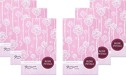 Rose Petals Scented Sachets Pack of 6 Spring and Summer