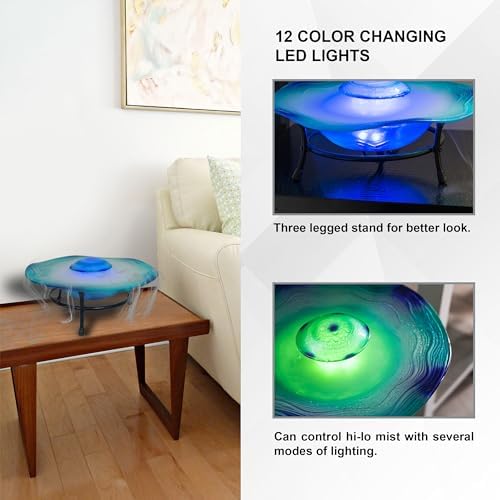 XBrand Tabletop Mist Fountain with LED Lights