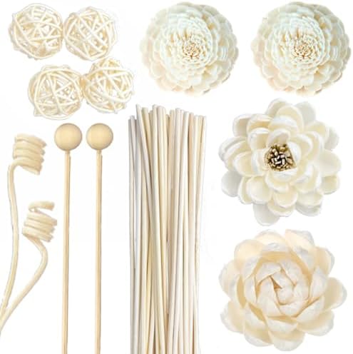42PCS Natural Rattan Reed Diffuser Set Home Fragrance Decor