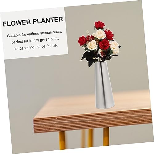 BESPORTBLE Desktop Flower Vase Stainless Steel