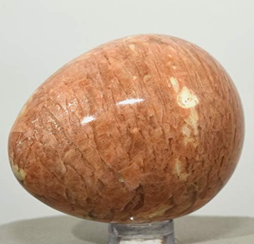 HQRP Peach Moonstone Egg Crystal with Stand