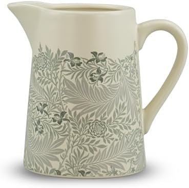Larkspur Sage Green and Ivory Ceramic Water Pitcher