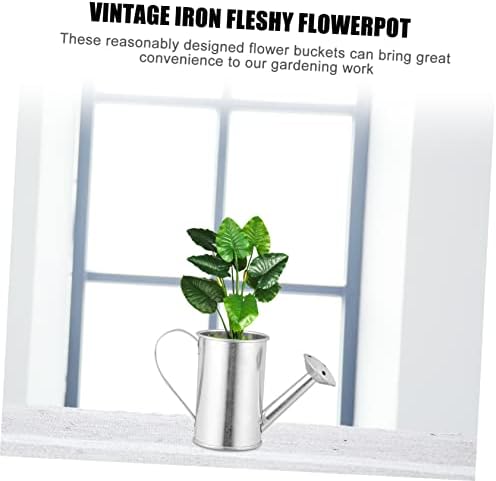 Alipis 6pcs Retro Iron Art Flower Bucket Rustic Decor Vase