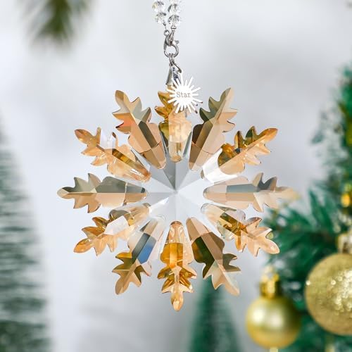 2025 Champagne Glass Christmas Snowflake Ornament