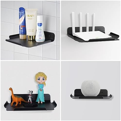 8x64 Floating Metal Wall Shelf for Smart Home Devices