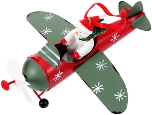 PRETYZOOM Funny Santa Airplane Ornament Christmas Tree Decoration