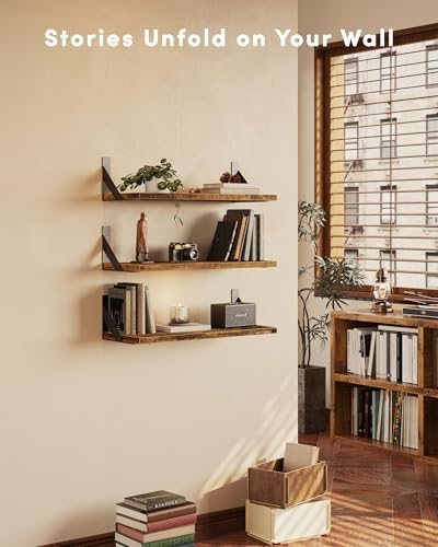 Floating Shelves for Wall Rustic Brown 17 Inches