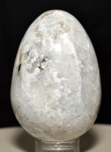 HQRP 46mm Rainbow Moonstone Egg with Plastic Stand