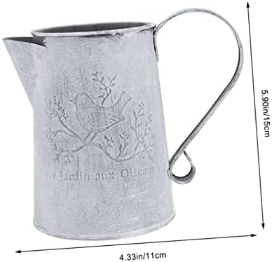 SUPVOX 2pcs Retro Iron Flower Buckets for Home Decor