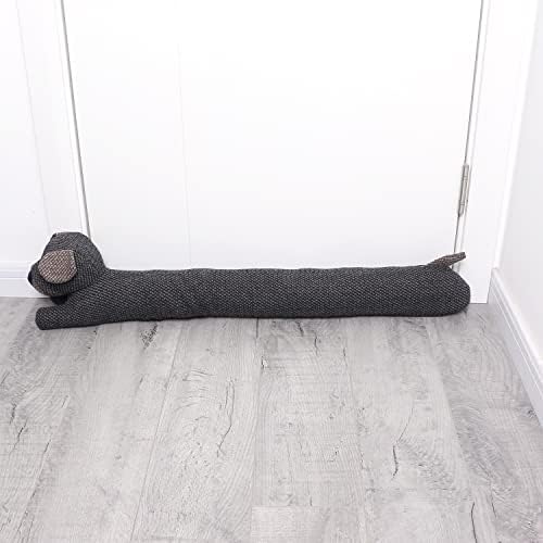 Cute Dog Door Stopper 34 Inches Dark Grey Heavy Duty