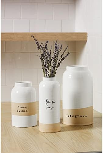 Mud Pie Farm Stoneware Vase 115x625