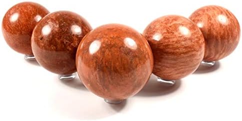 HQRP 52mm Orange Fire Jasper Carved Sphere with Stand