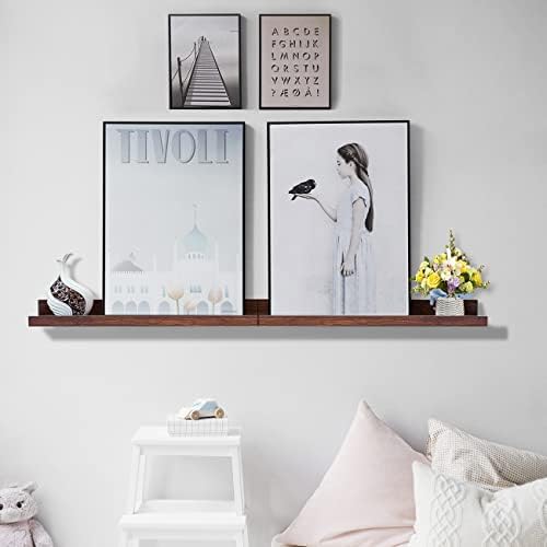 AZSKY Floating Book Shelves Wall Mounted Photo Shelf for Home