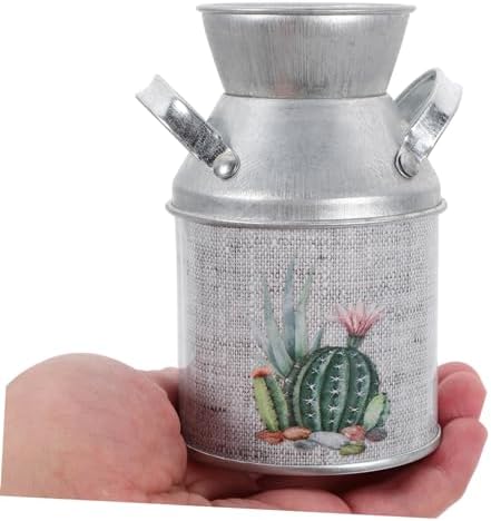 Amosfun Vintage Rustic Iron Flower Vase 2pcs