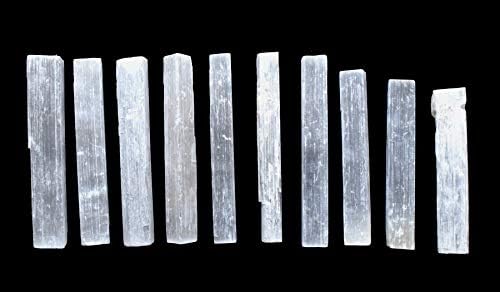 HQRP 5PCS White Selenite Sticks Natural Sparkling Gemstone