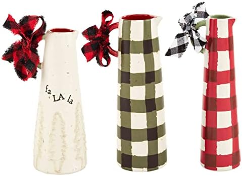 Mud Pie Green Check Bud Vase 725 x 235