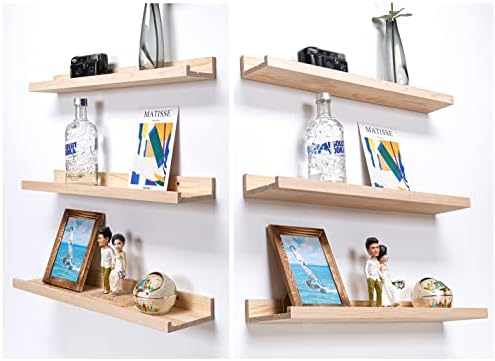 AZSKY Floating Picture Shelves Set of 3 24 Inch Wall Mount