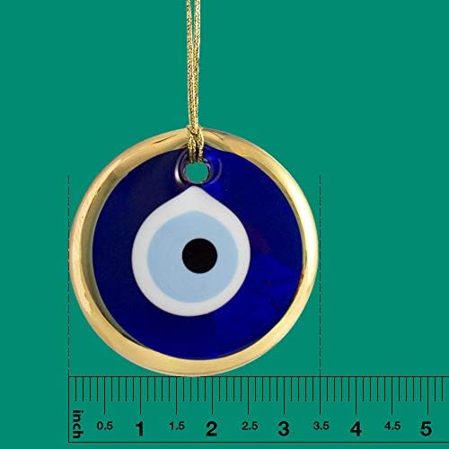 Ebsem Gold Gilt Handmade Evil Eye Glass Charm