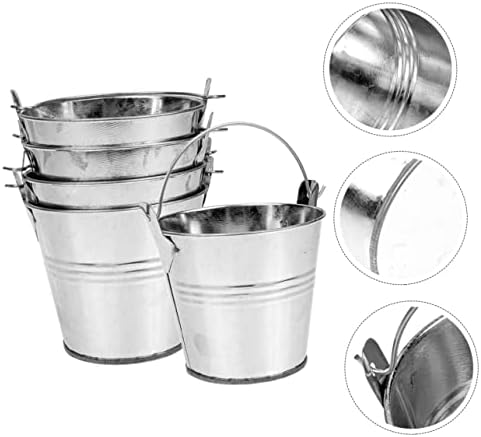 BESPORTBLE 5pcs Rustic Iron Flower Bucket Handles for Decor