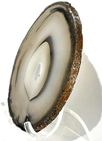 43 Inch Blue Brazilian Agate Slice with Stand