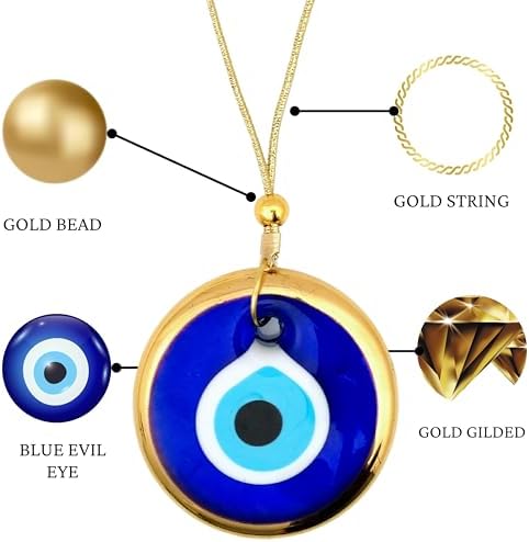 Turkish Evil Eye Gold Decor Ornament 28 Inch