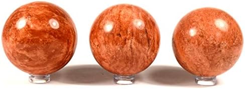 HQRP 52mm Orange Fire Jasper Carved Sphere with Stand