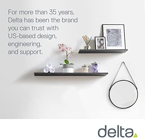 Delta Floating Shelves 2 Pack Black 24x8x1 Modern Wall Mounted