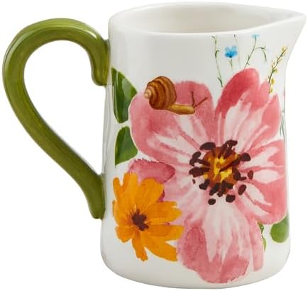 Mud Pie Small Floral Bug Bud Vase 3 14 x 3 12