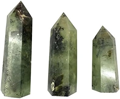 PEKMAR Natural Crystal Green Grape Quartz Rod Decor