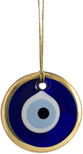 Ebsem Gold Gilt Handmade Evil Eye Glass Charm